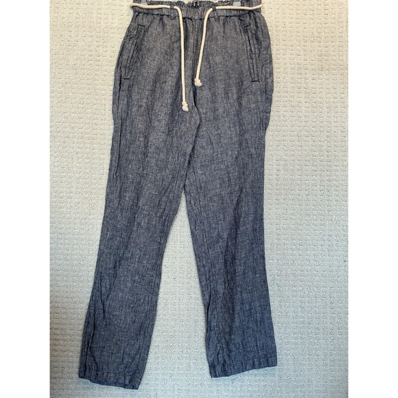 Anthropologie Pants - C&C California Linen Crop Pants XS Black HeatherRope Belt Anthropologie Boho